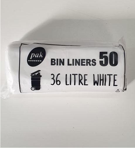 1000 Pcs X 36L White Tidy Garbage Bin Liners Bags