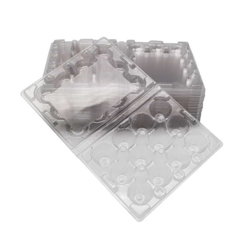 100 X Plastic Clear Quail Egg Cartons For 12 Eggs