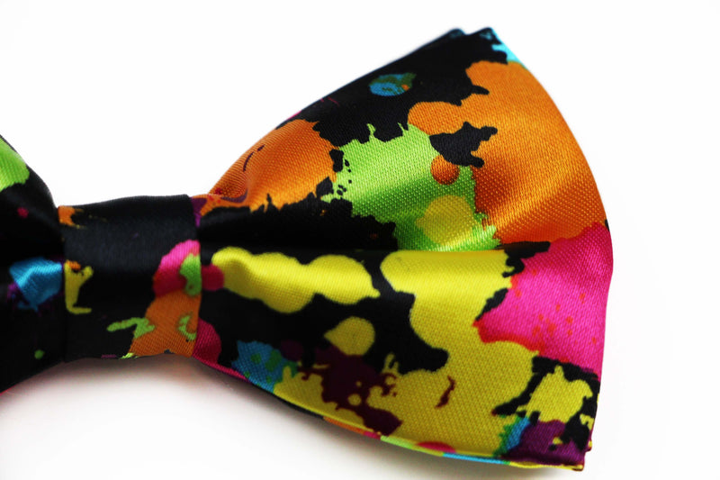 Mens Multicoloured Patterned Rainbow Bow Tie