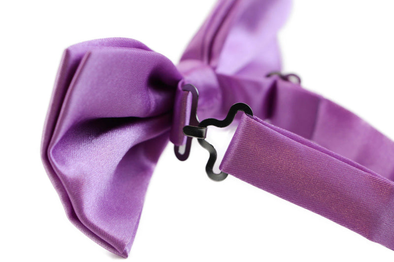 Mens Light Purple Solid Plain Colour Bow Tie