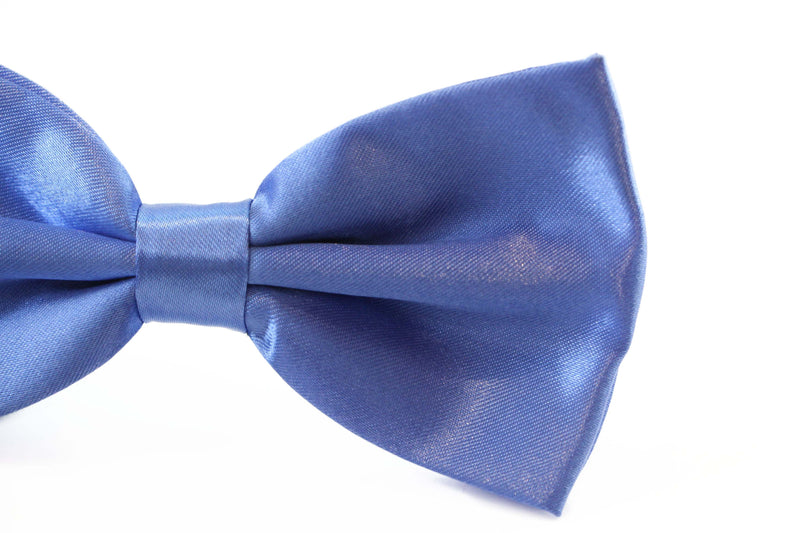 Mens Cornflower Blue Solid Plain Colour Bow Tie