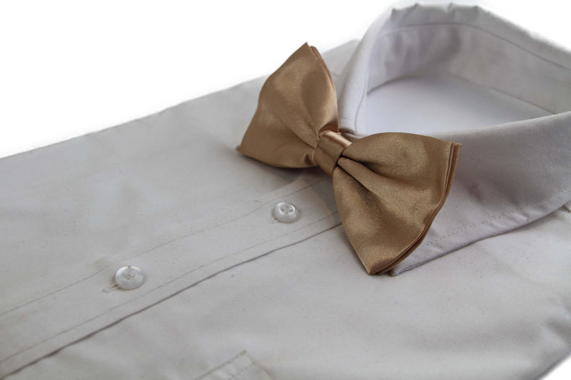 Mens Copper Solid Plain Colour Bow Tie