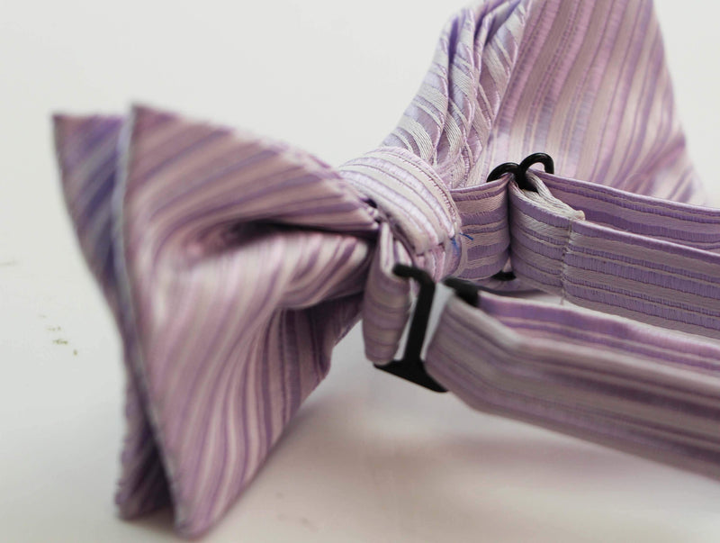 Mens Light Purple Patterned Bow Tie