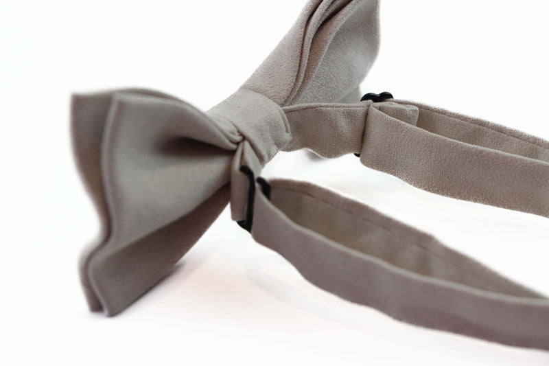 Mens Cream Velvet Plain Colour Bow Tie