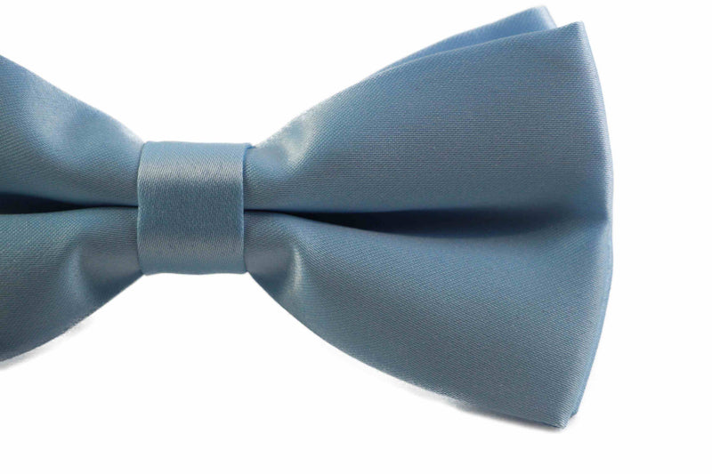 Mens Matt Solid Plain Light Blue Colour Bow Tie