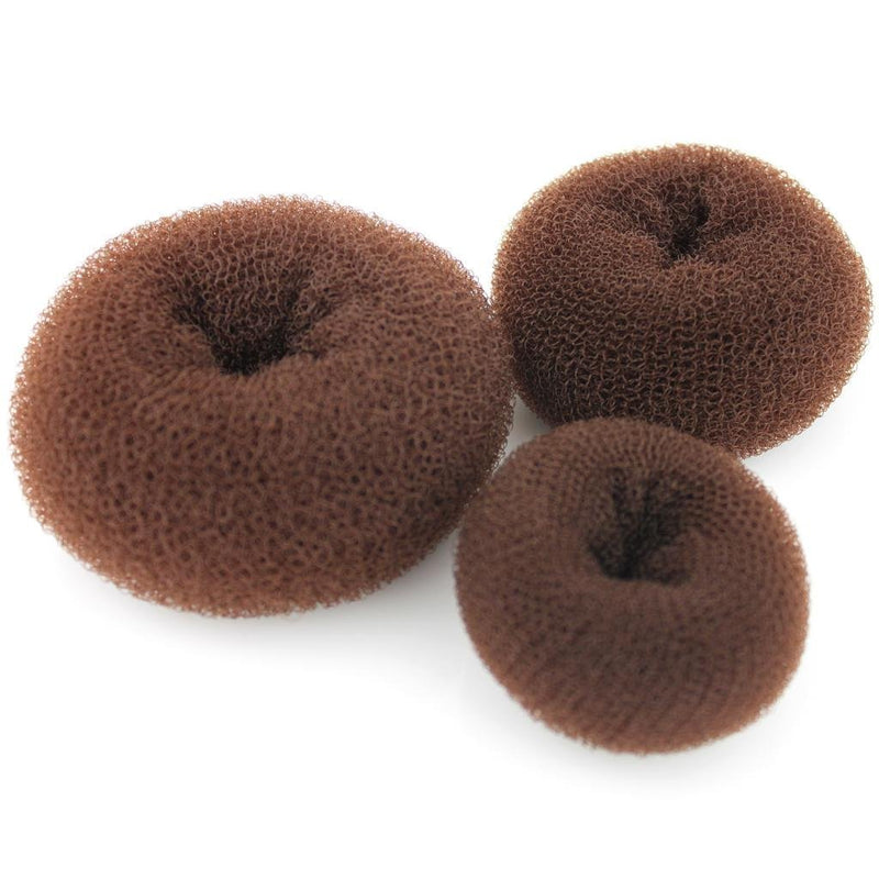 3 x Hair Donut - Donuts Blonde Brown Black Hair Holder