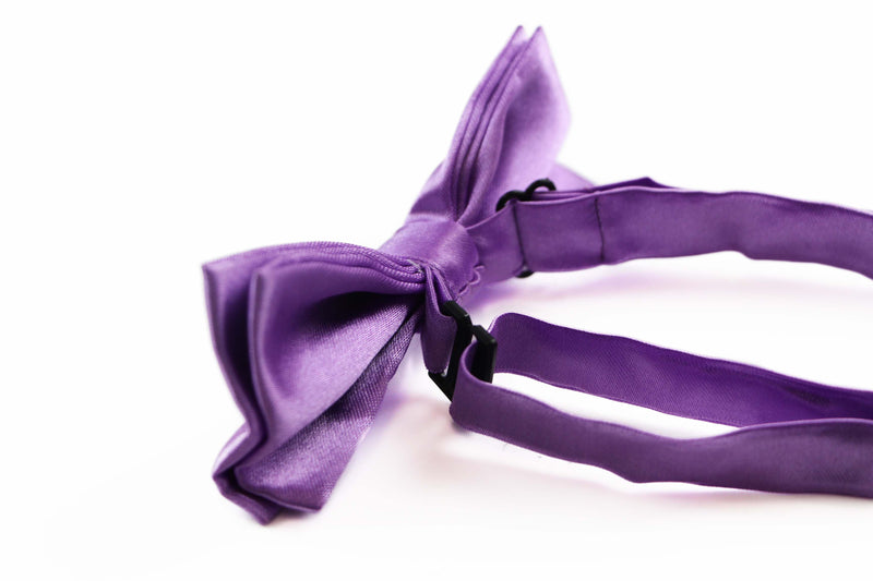 Boys Light Purple Plain Bow Tie