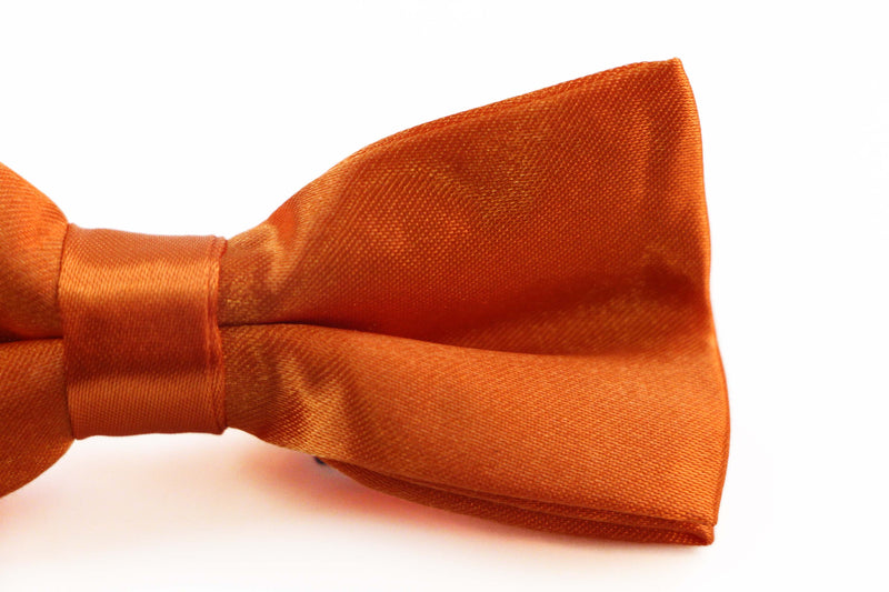 Boys Orange Plain Bow Tie