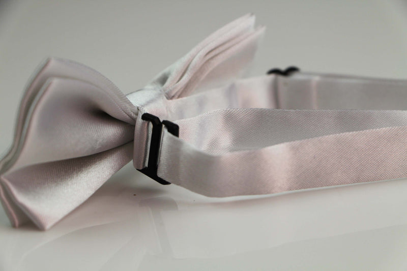 Boys White Plain Bow Tie