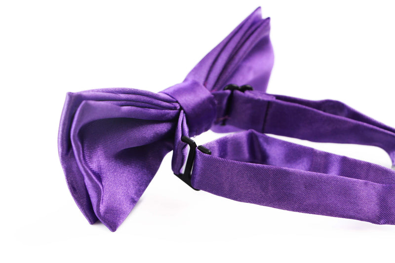 Boys Purple Plain Bow Tie