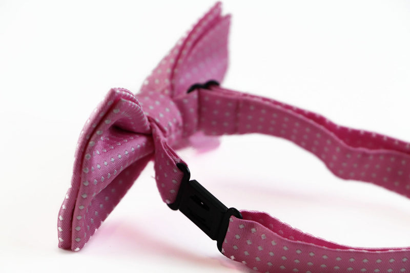 Boys Light Pink Polka Dot Pattern Bow Tie - Zasel Home of Big Brands