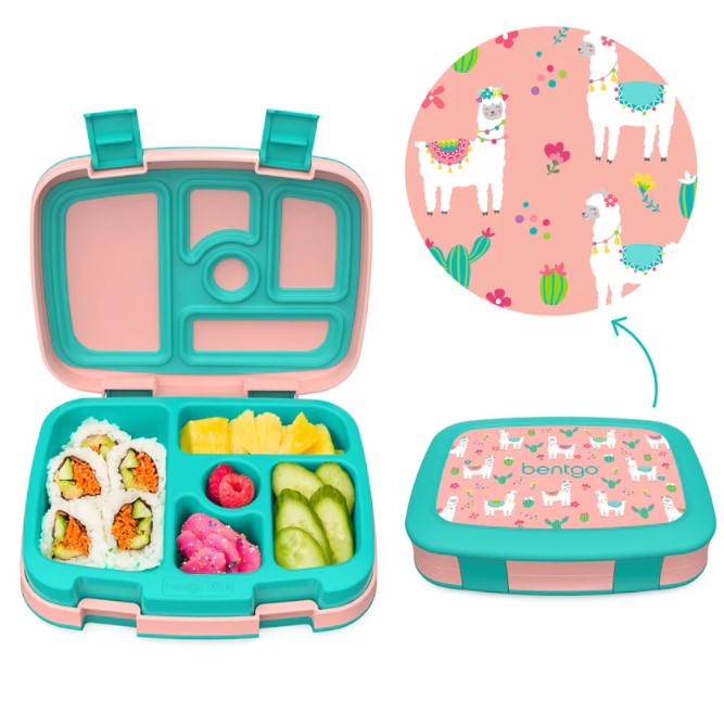 2 x Bentgo Kids Prints Lunch Box Container Storage Llamas