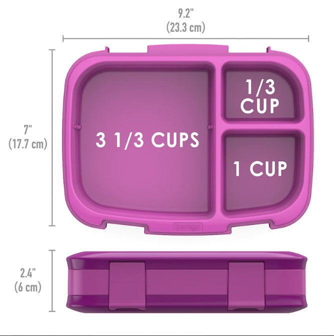 2 x Bentgo Fresh Version 2 Lunch Box Container Storage Purple