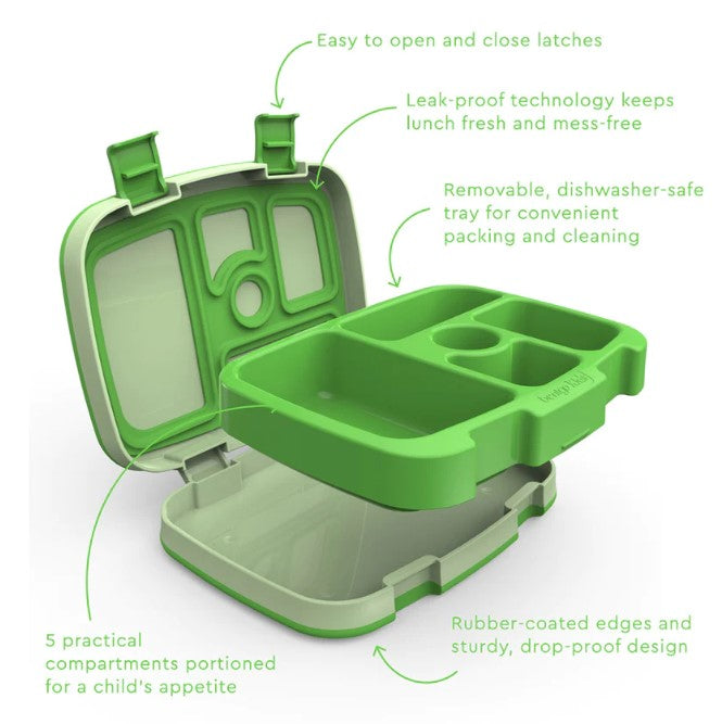 Bentgo Kids Lunch Box Container Storage Green