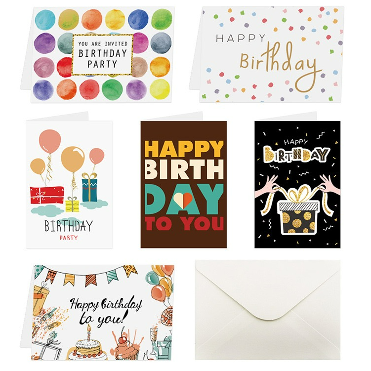 96 X Premium Birthday Cards Bulk Mixed Party Card Pack With Envelopes