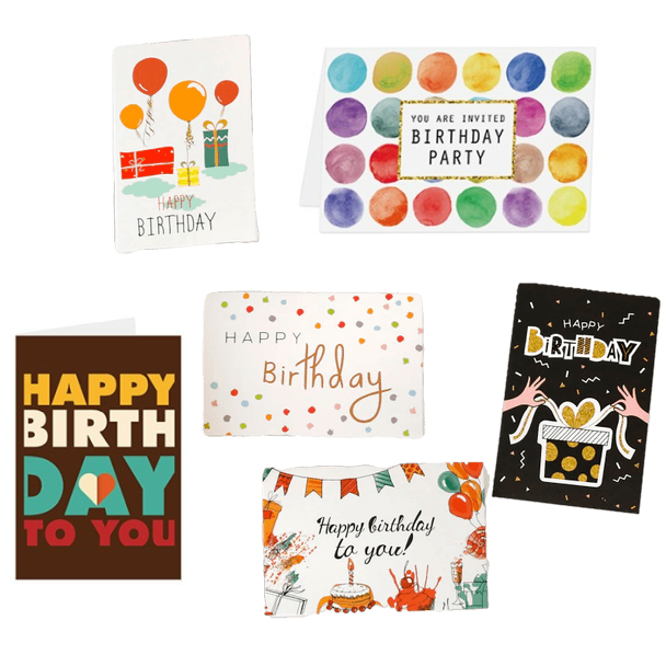 60 X Premium Birthday Cards Bulk Mixed Party Card Pack With Envelopes