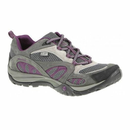 Womens Merrell Azura Waterproof Ladies Walking Shoe Grey Purple Womens Shoes