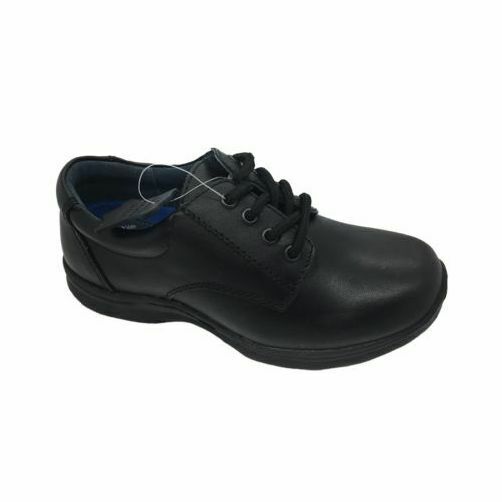 Gro-Shu Boston Gro Shu Boys Boy Black Leather School Shoe Formal Lace Up Shoes
