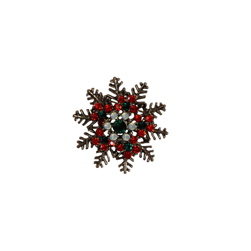 Christmas Snowflake Brooch Blazer Shirt Pin