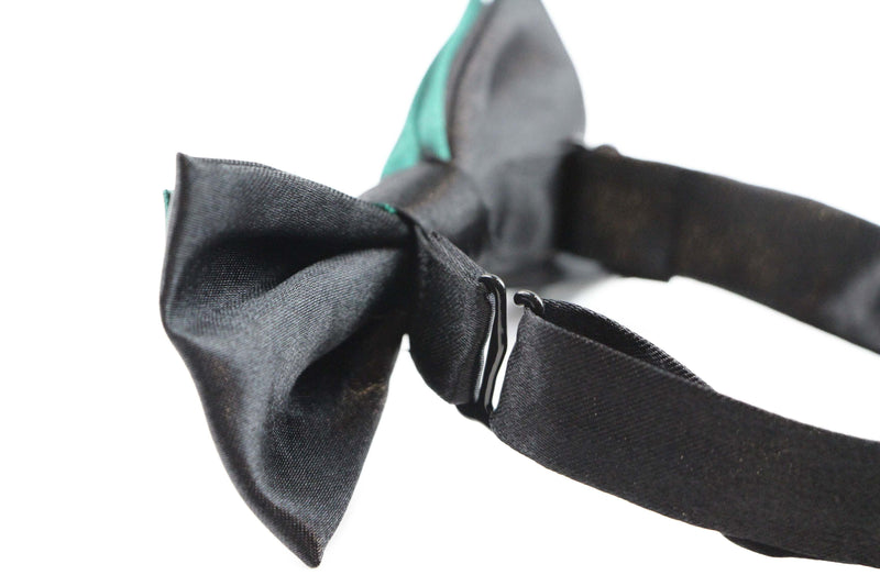 Boys Bottle Green Two Tone Layer Bow Tie - Zasel Home of Big Brands