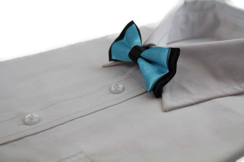 Boys Sky Blue Two Tone Layer Bow Tie - Zasel Home of Big Brands