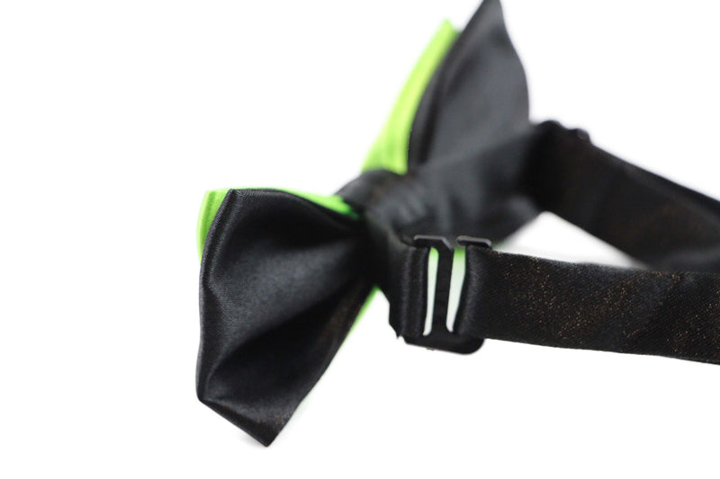 Boys Fluro Green Two Tone Layer Bow Tie - Zasel Home of Big Brands