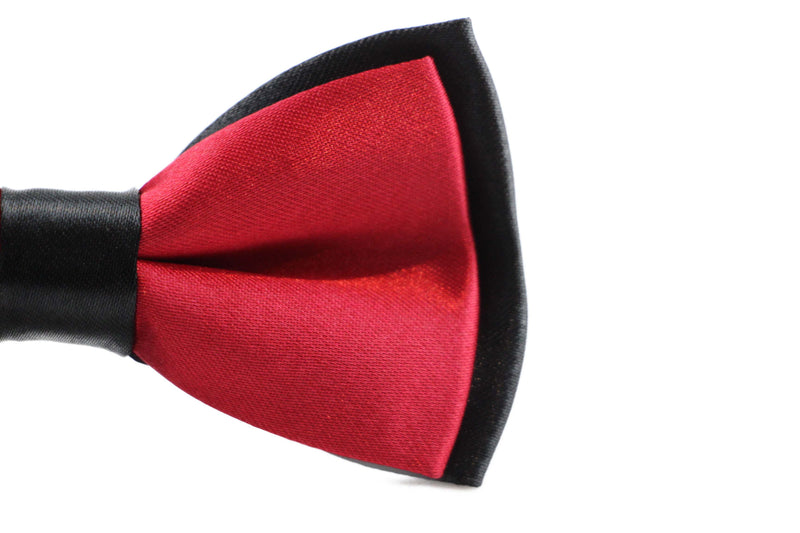 Boys Red Two Tone Layer Bow Tie - Zasel Home of Big Brands