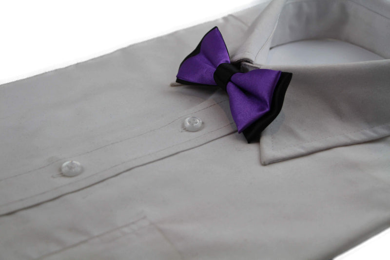 Boys Purple Two Tone Layer Bow Tie - Zasel Home of Big Brands