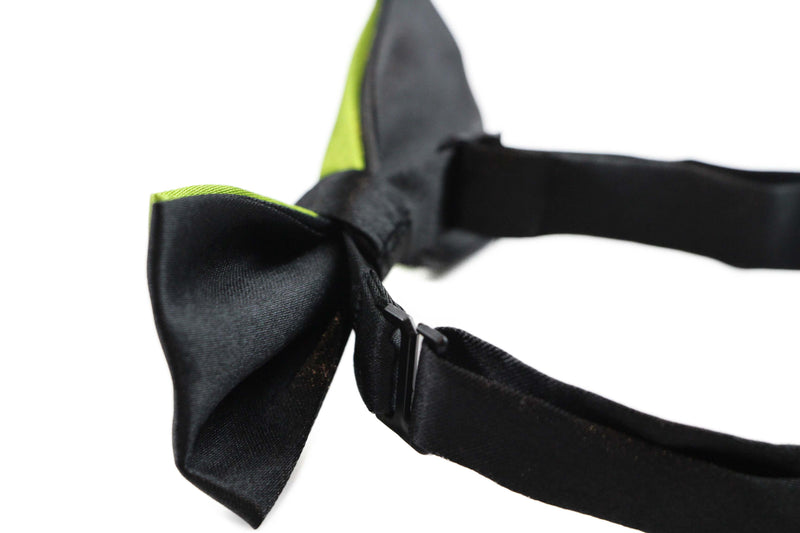 Boys Olive Green Two Tone Layer Bow Tie