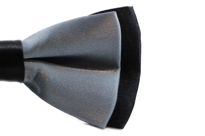 Boys Grey Two Tone Layer Bow Tie - Zasel Home of Big Brands