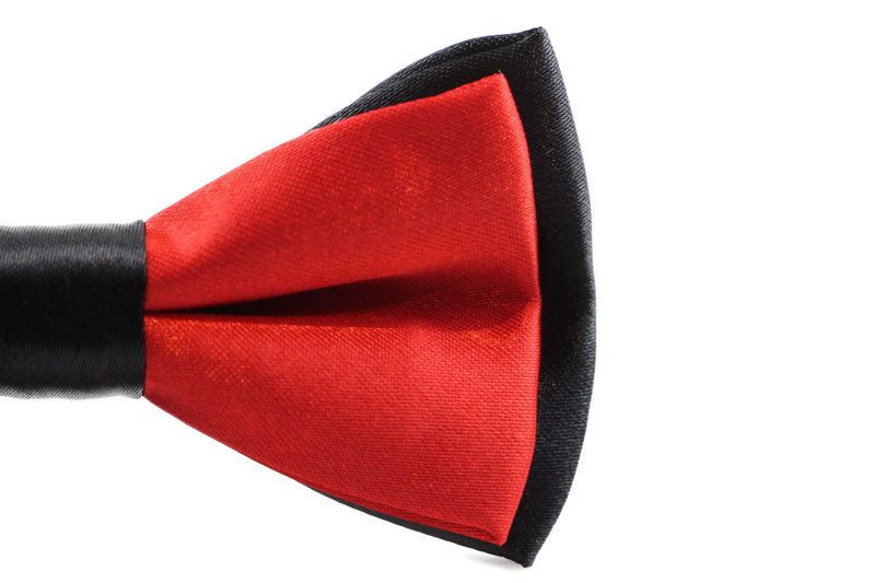 Boys Red Orange Two Tone Layer Bow Tie - Zasel Home of Big Brands