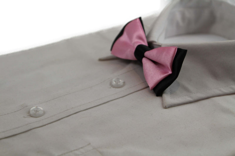 Boys Baby Pink Two Tone Layer Bow Tie - Zasel Home of Big Brands