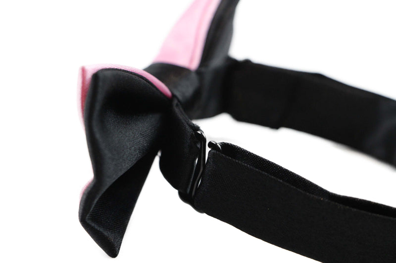 Boys Baby Pink Two Tone Layer Bow Tie - Zasel Home of Big Brands