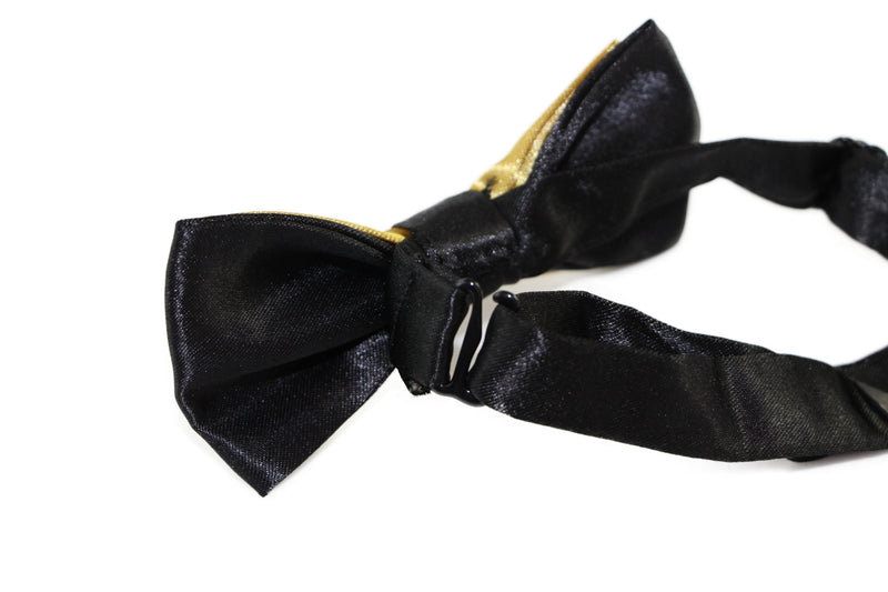 Boys Mustard Gold Two Tone Layer Bow Tie - Zasel Home of Big Brands