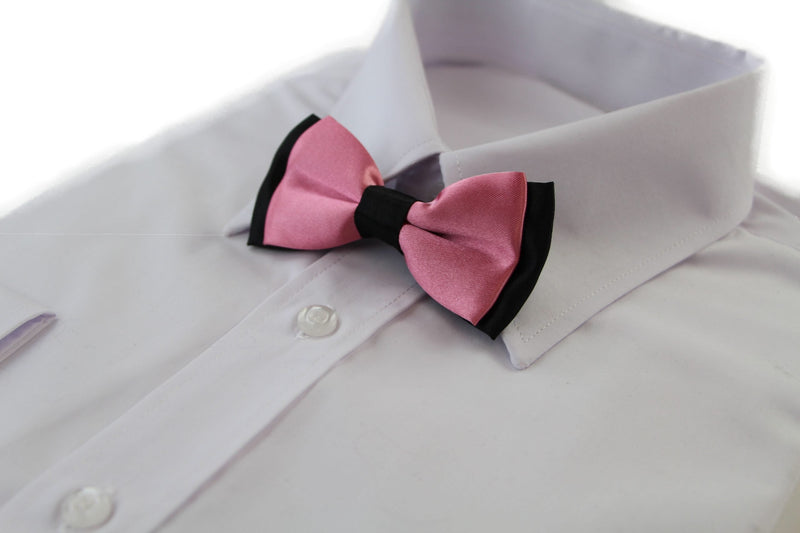 Boys Pink Two Tone Layer Bow Tie - Zasel Home of Big Brands