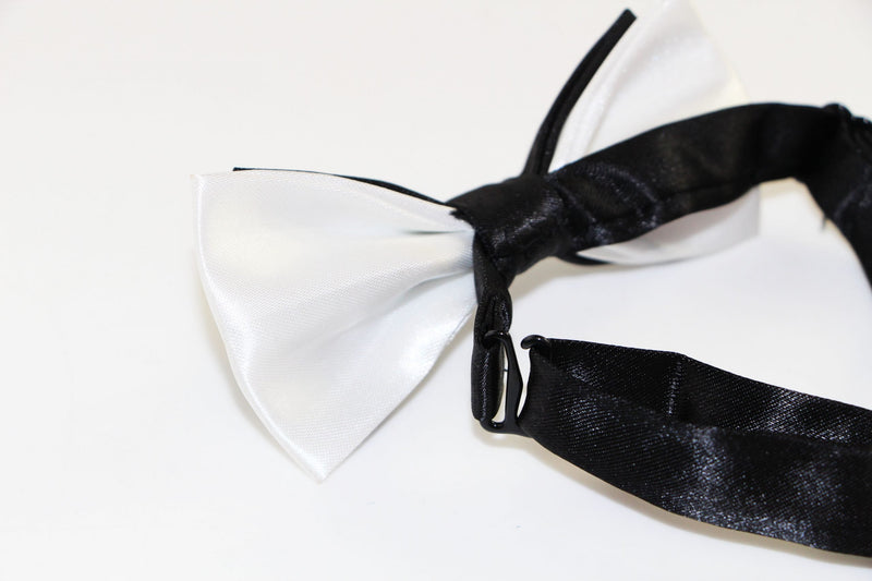Boys Black On White Two Tone Layer Bow Tie - Zasel Home of Big Brands