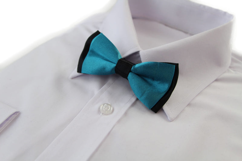 Boys Teal Two Tone Layer Bow Tie - Zasel Home of Big Brands