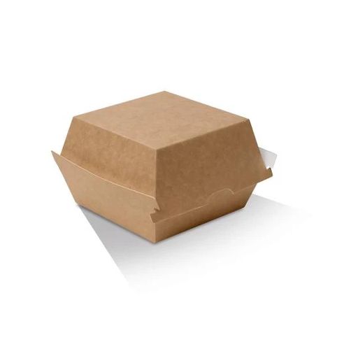 1000X Kraft Brown Disposable Burger Boxes Bulk Takeaway Party Box