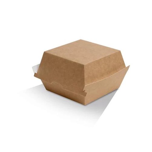 250 X Kraft Brown Disposable Burger Boxes Bulk Takeaway Party Box