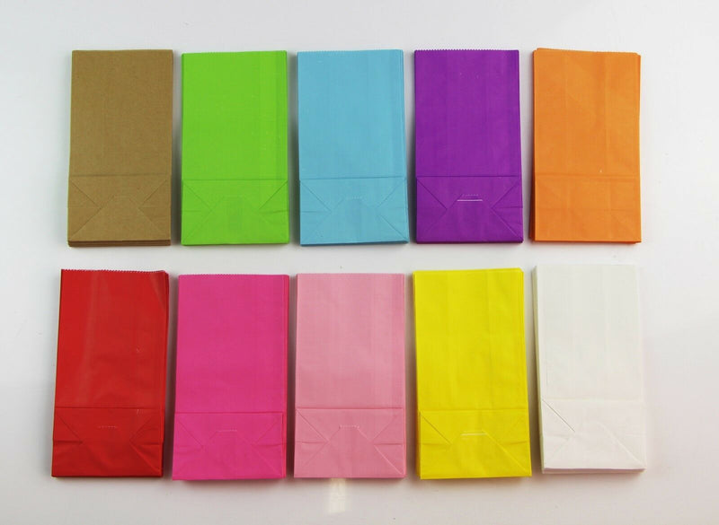 10 x Plain Paper Lolly Bags Wedding Birthday Favours Gift Kraft Orange