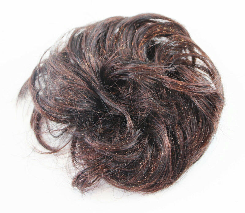Womens Hair Wig Ponytail Curly Scrunchie Black Brown Blonde Light Auburn Red