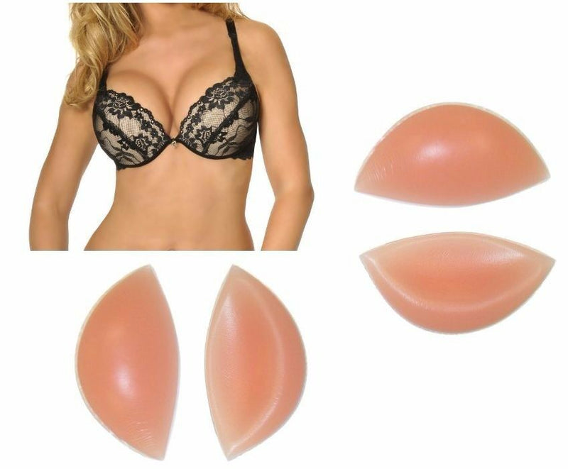 Womens Push Up Silicone Bra Inserts Breast Cleavage Chicken Fillets - Half Full