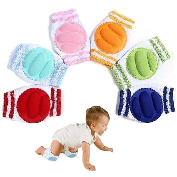 3 Pairs X Baby Infant Toddler Crawling Safety Padded Knee Pads Blue Pink Yellow