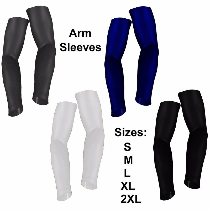 Arm Sleeves Compression Elbow Sleeve Black White Navy Grey Basketball Golf S-2Xl