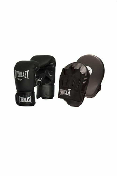 Everlast Tempo Glove And Mitt Combo Set Boxing Box Gym Training Black Pink Red