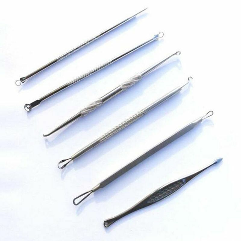 Blackhead Extractor Tool 7 Piece Remover Set Pimple Popper Kit Facial Removal