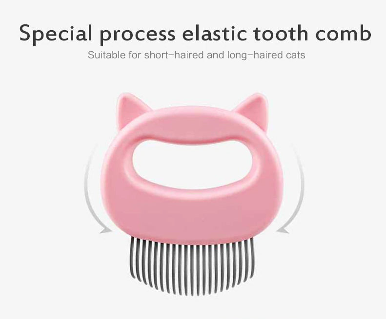 Cat Comb - Fur Brush Collector Dog Cat Pet Brushing Handle Pet Soft Easy Animal