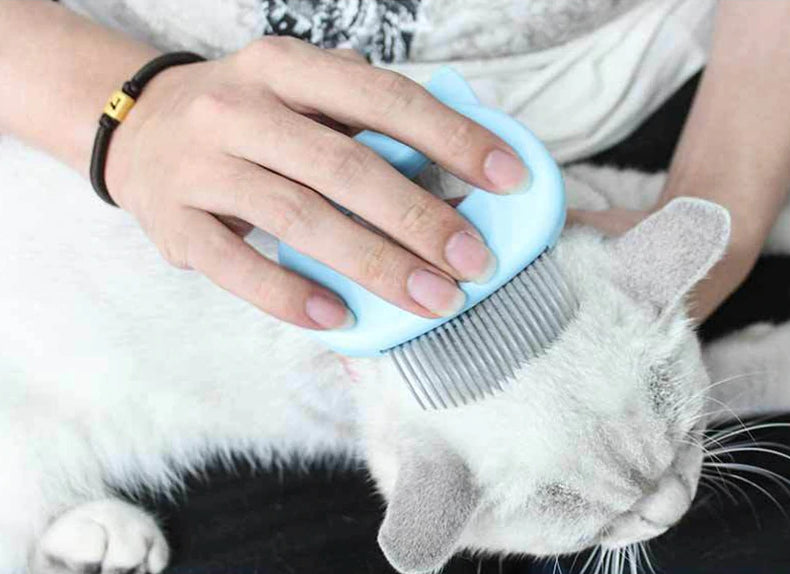 Cat Comb - Fur Brush Collector Dog Cat Pet Brushing Handle Pet Soft Easy Animal