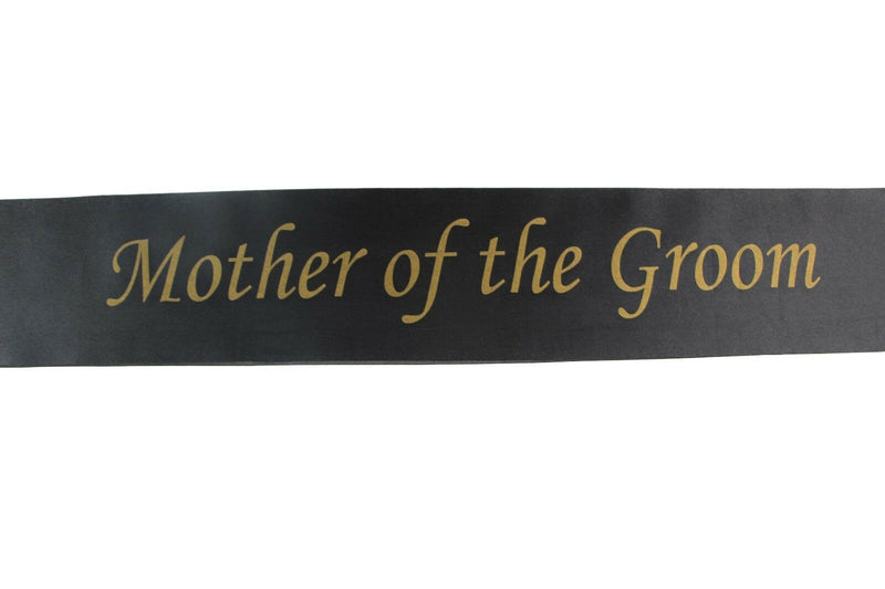 Hens Night Party Bridal Sash Black/Gold - Mother Of The Groom