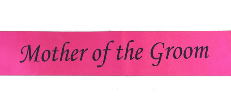 Hens Night Party Bridal Sash Hot Pink/Black - Mother Of The Groom